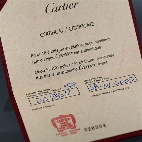 buy certificate authenticity cartier|how to authenticate cartier watch.